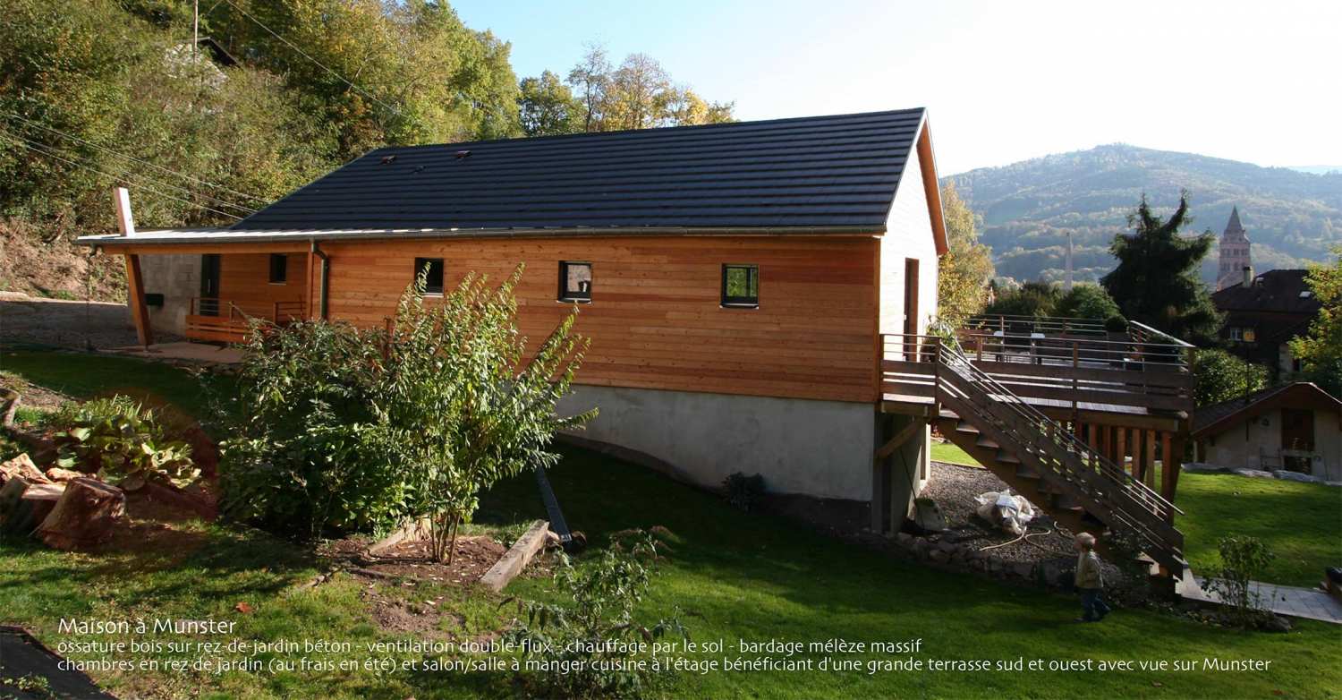 Maison à ossature bois et bâtiment basse consommation